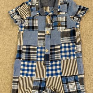 Gap madras patchwork romper